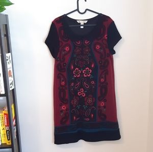 Yumi Kim tapestry print dress with Peter Pan collar